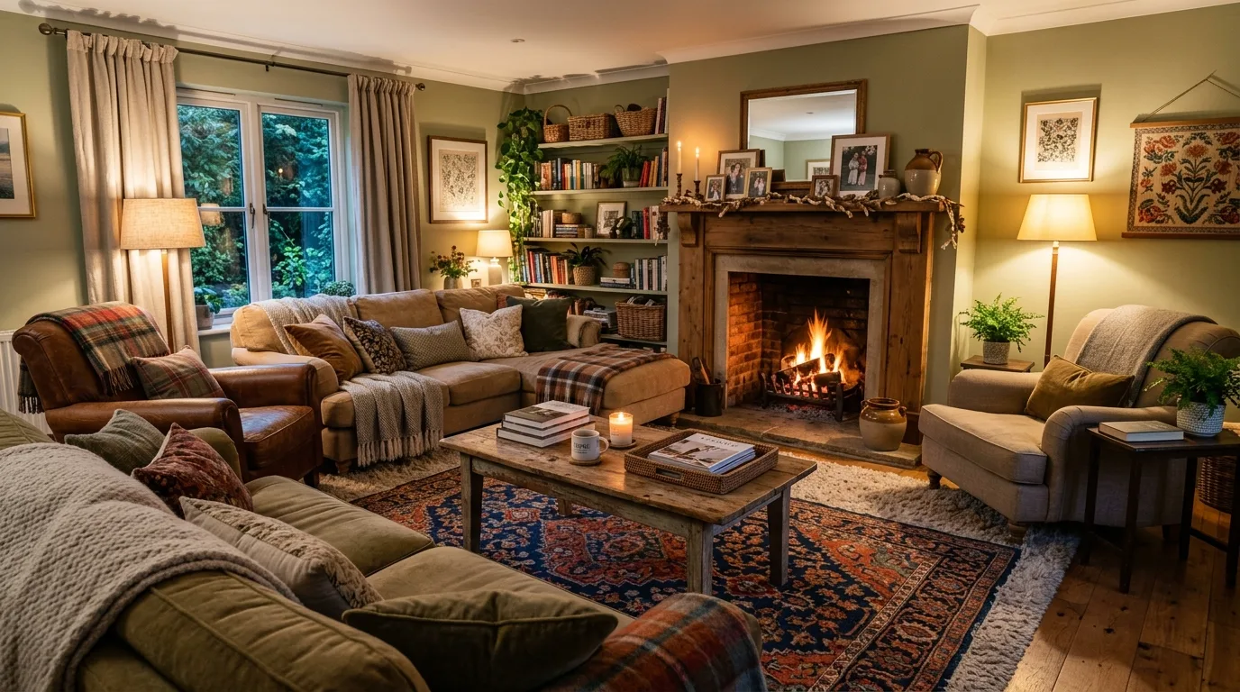 Use baskets for storage that still feels decorative inspiration for a cozy living room.